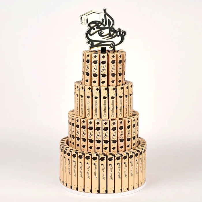 Pyramid Stand Layers Chocolate Graduation