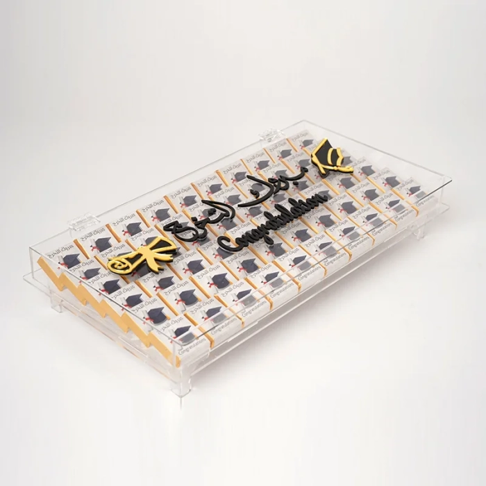Acrylic Tray Chocolate Sticker Graduation