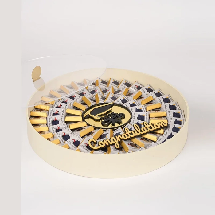 Round Tray Graduation Chocolate Sticker